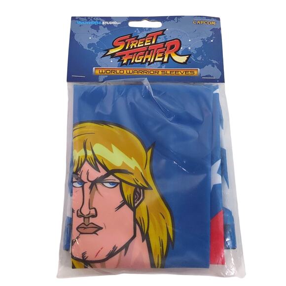 Street Fighter Ken Adult Costume Arm Sleeves Cosplay Brand New Capcom - Picture 1 of 2